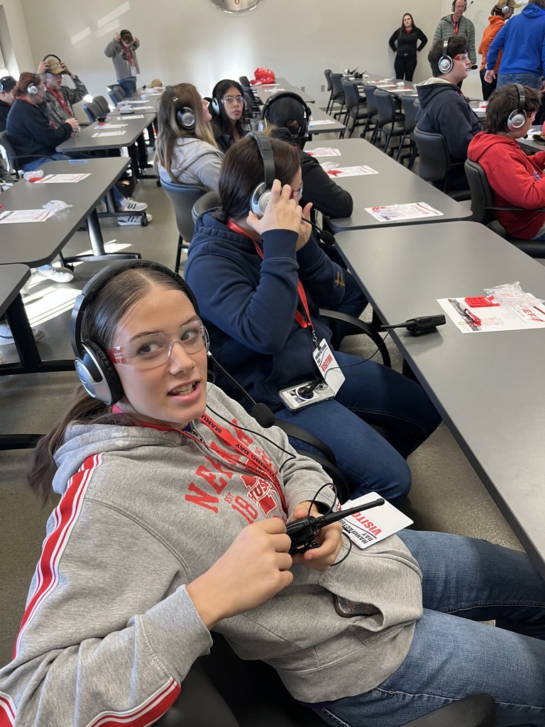 Students in a factory