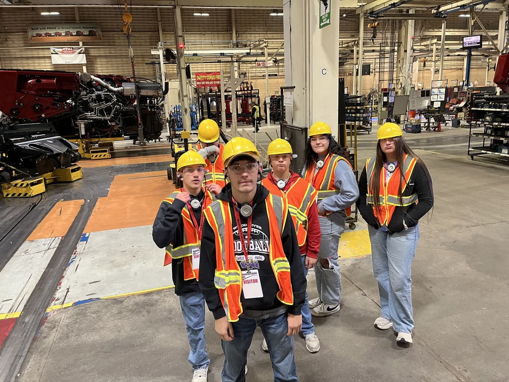 Students in a factory