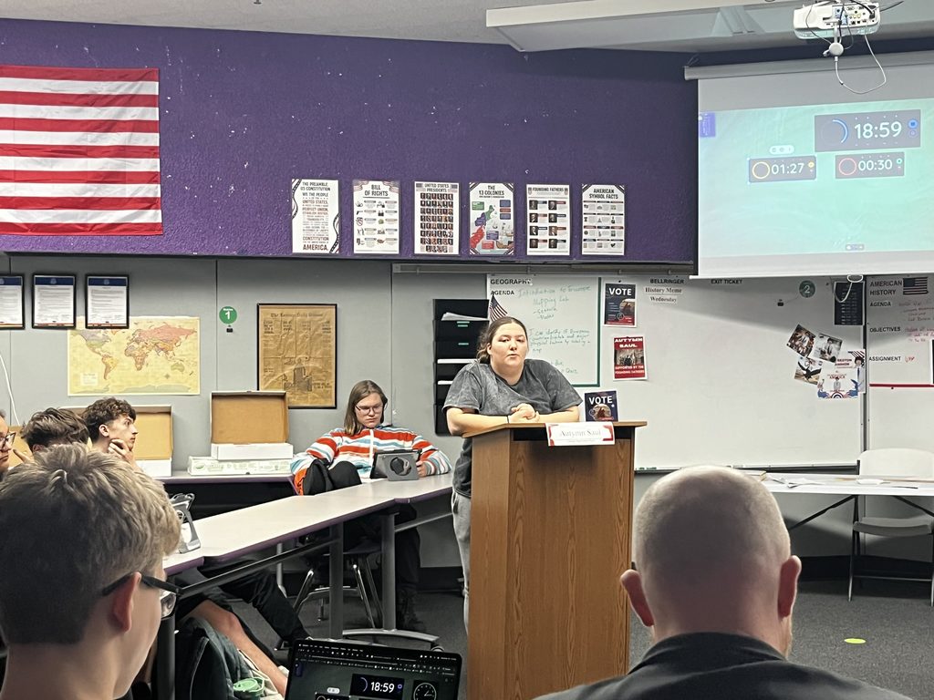 Autymn at the podium