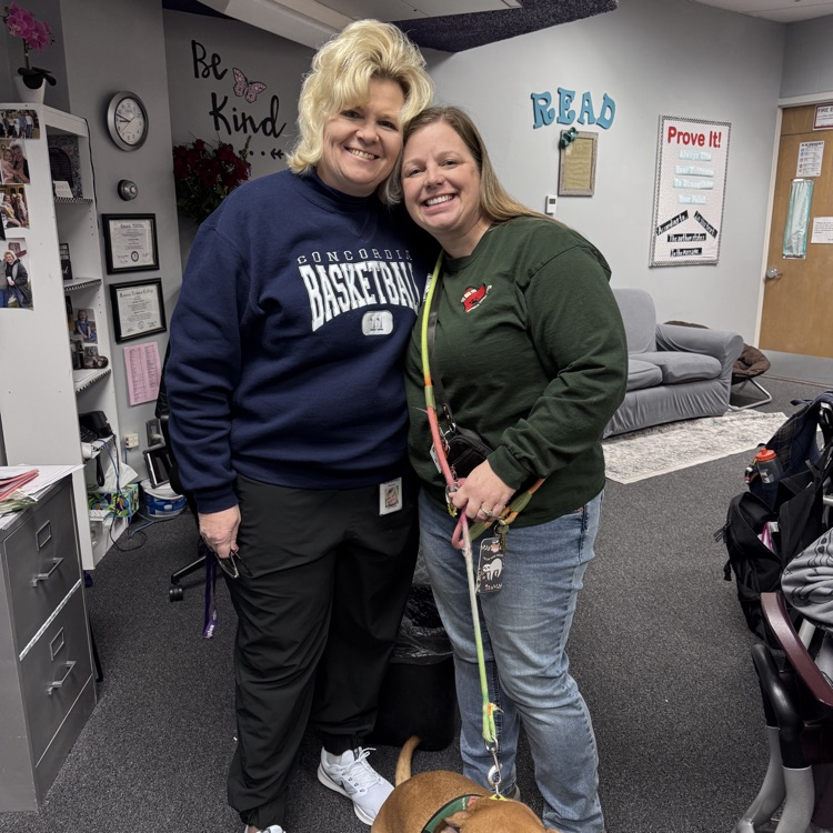 Mrs.Peters 6th grade teacher pictured with good friend Kyle G.