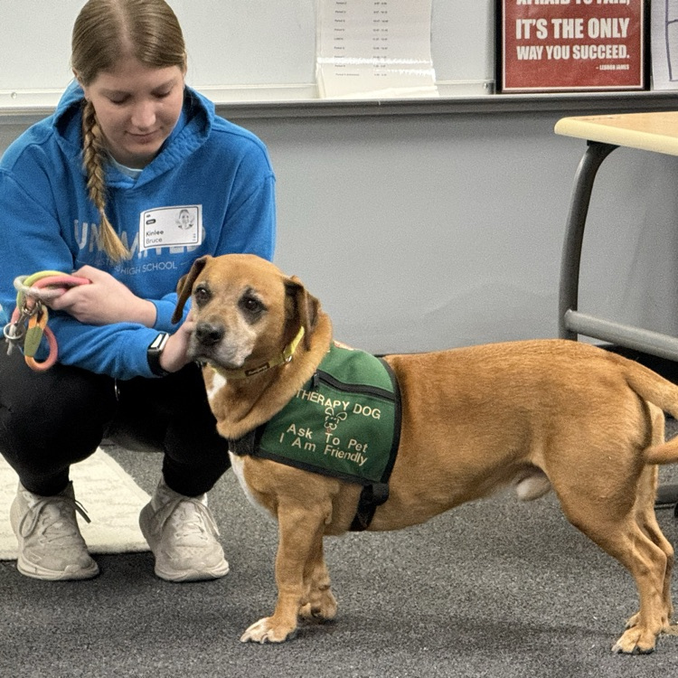 Ralphie with Kinlee Griesen, Concordia University student
