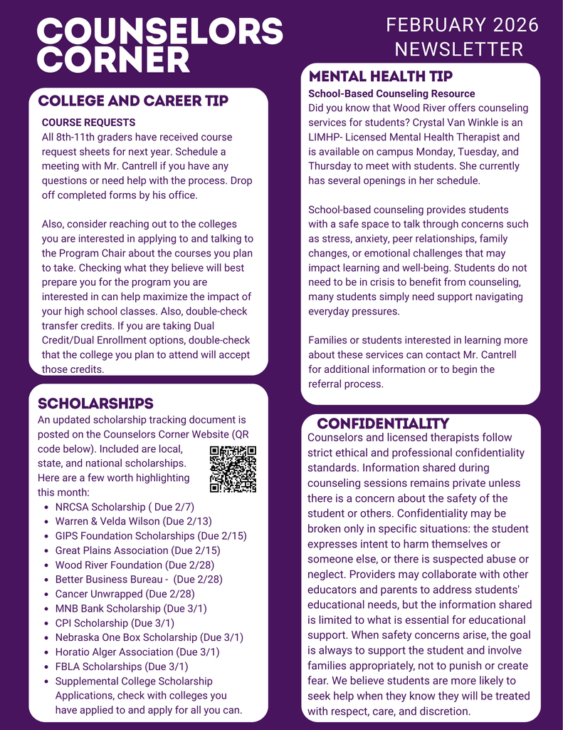 february counselors newsletter