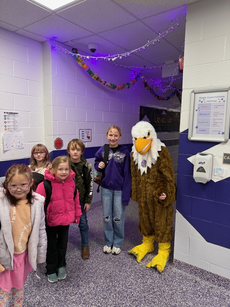 Little Eagle greets students