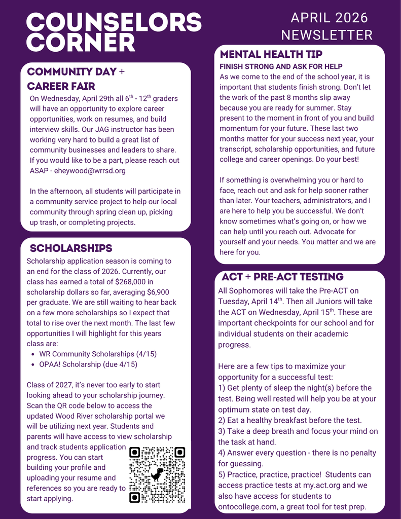 april counselors newsletter