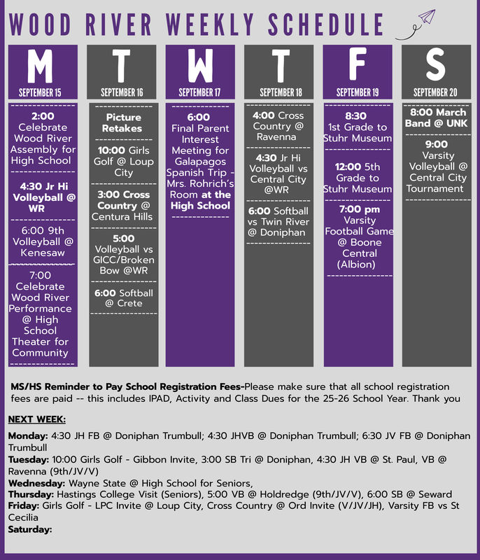 Weekly events