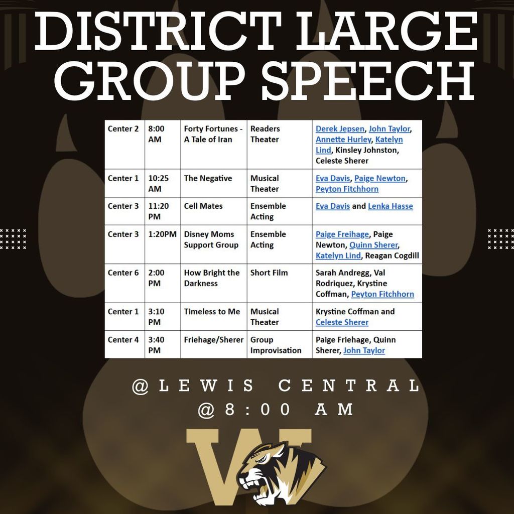 Dist. Large Group Speech