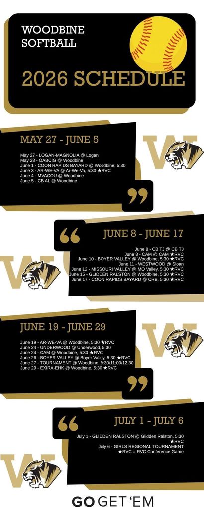 Softball Schedule