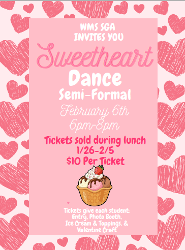 Sweetheart Dance Semi Formal Flyer