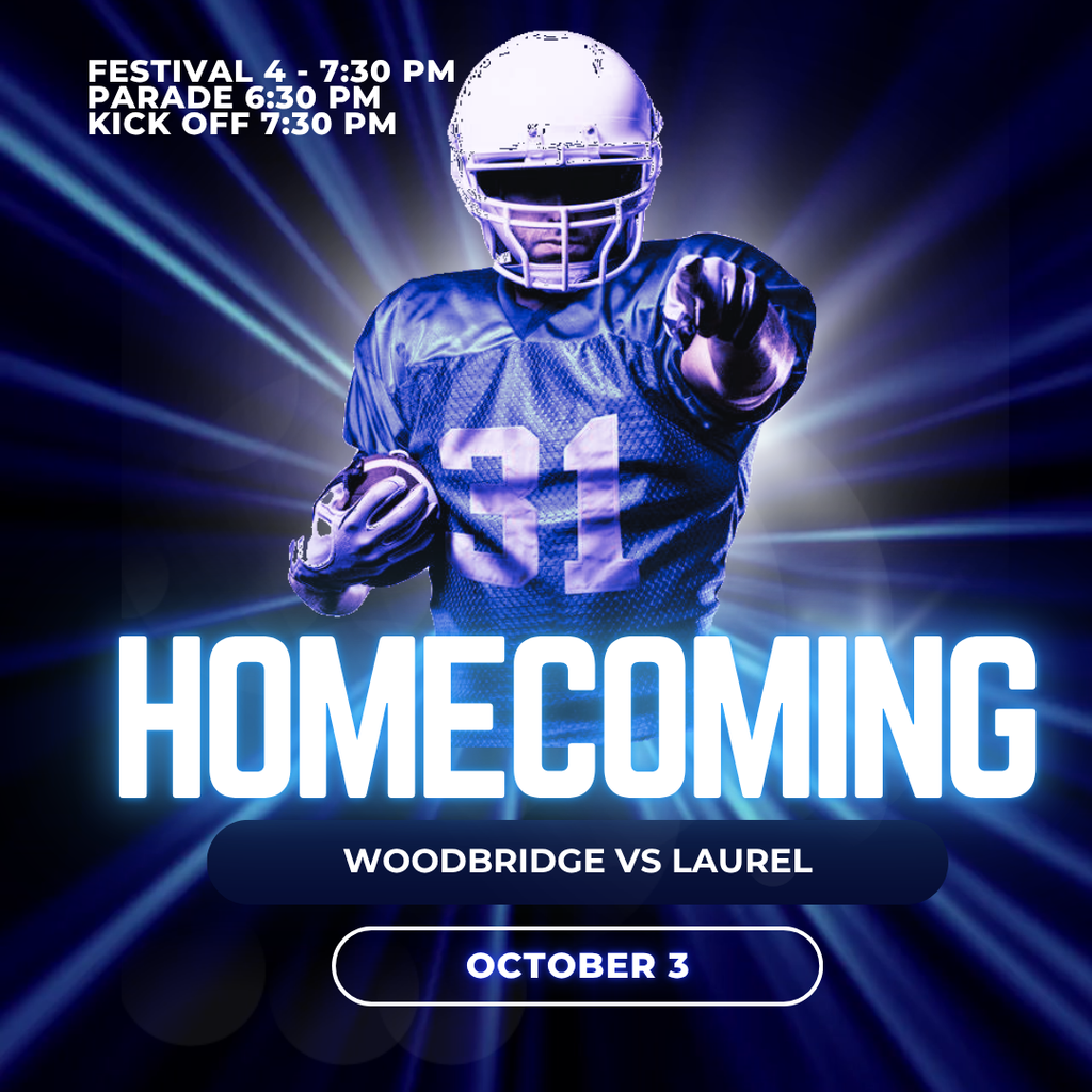 WSD Homecoming game - Friday, October 3rd rs. Laurel. Kick Off is at 7:30pm