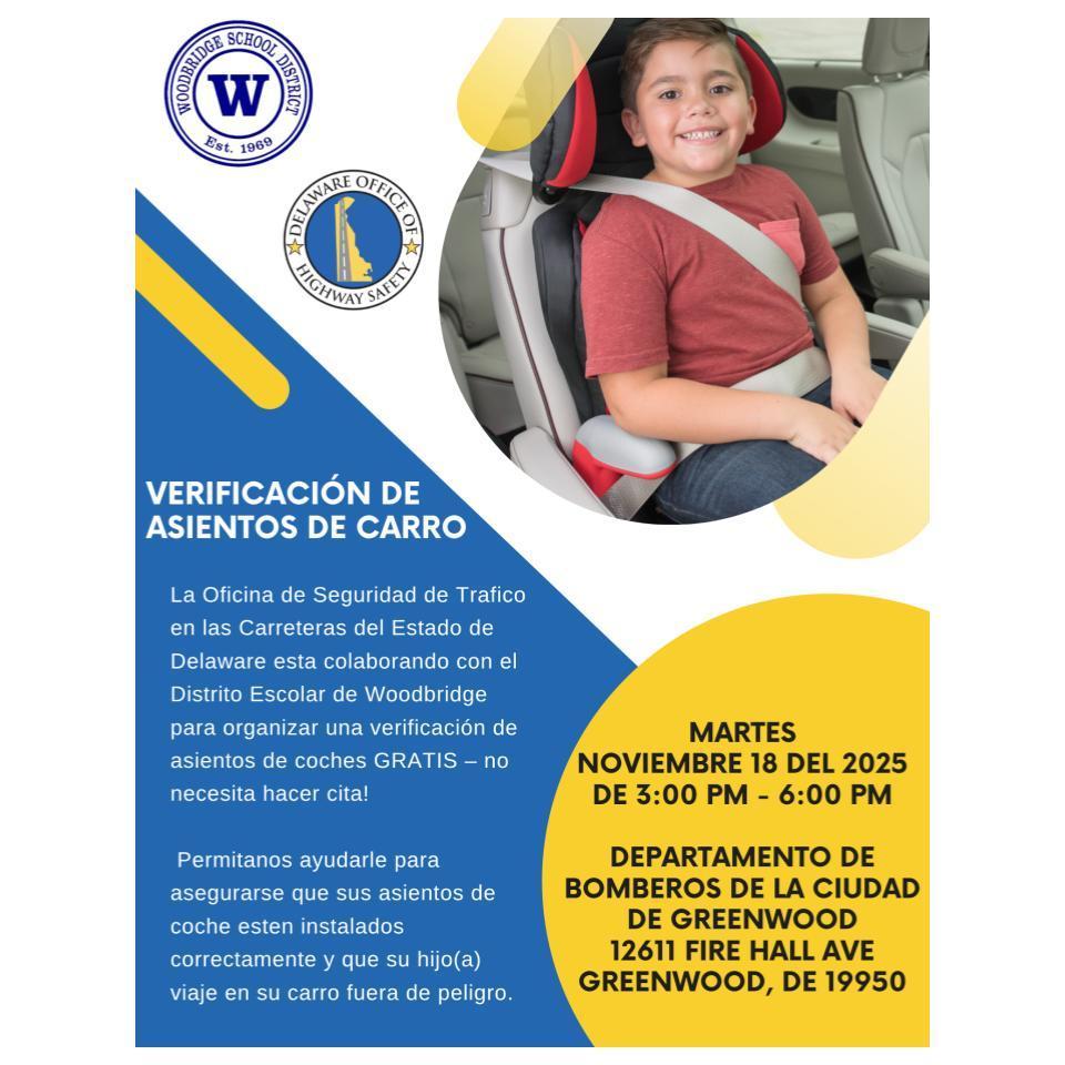 Fall Car Seat Flyer in Spanish