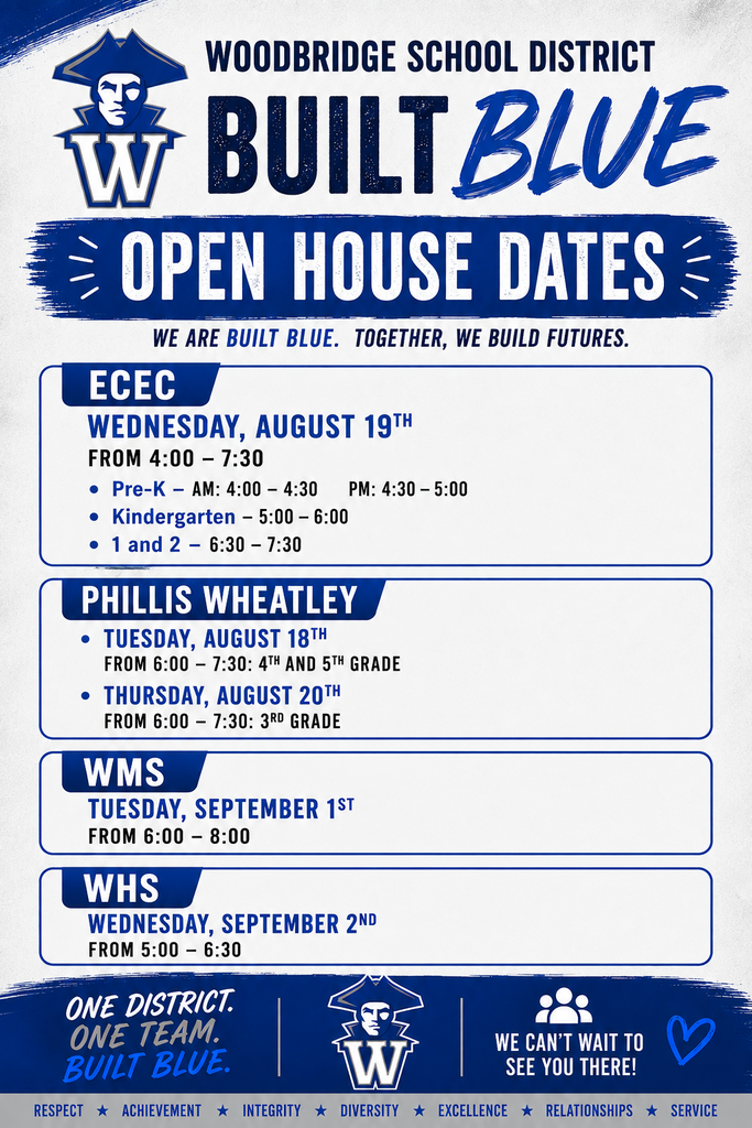 District Open House Schedule