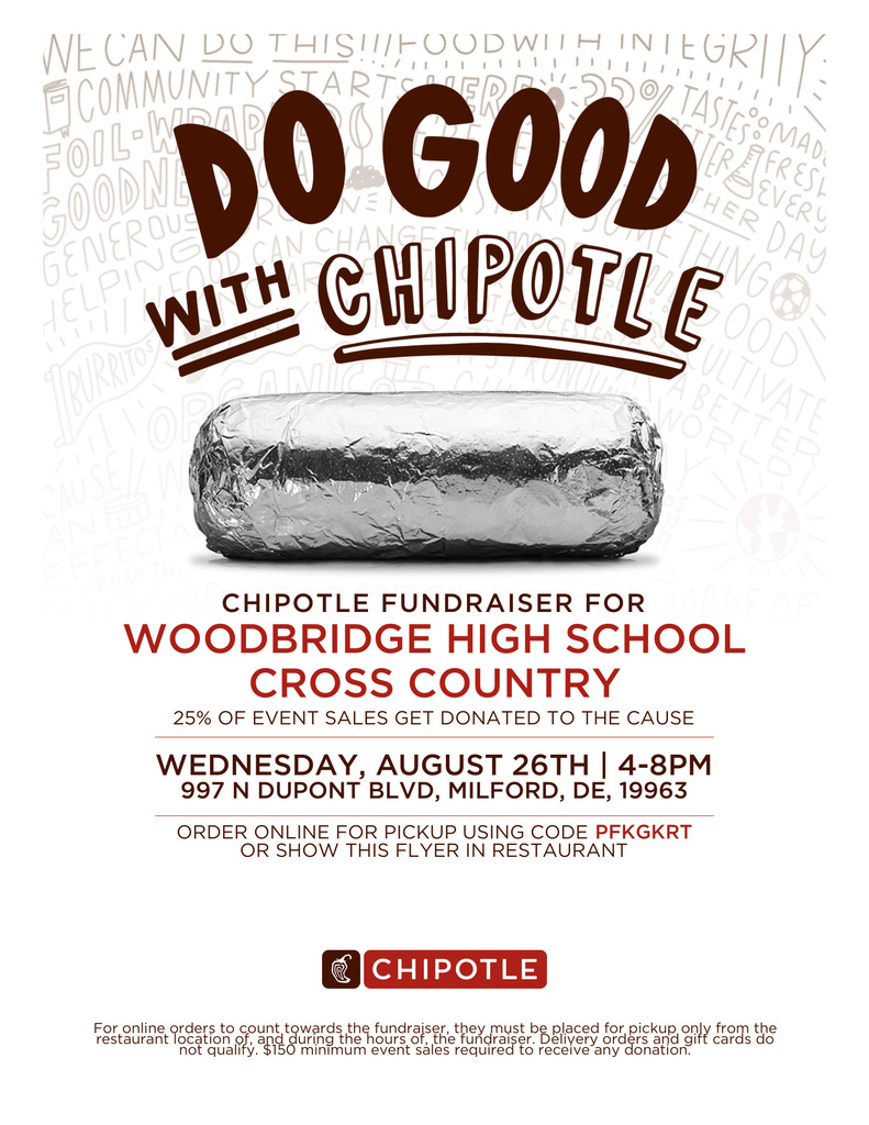 WHS Cross Country Chipotle Fundraiser