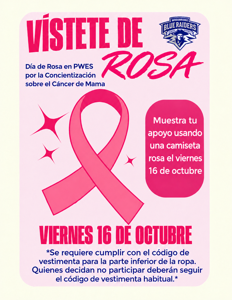 Go Pink PWES Spanish translation