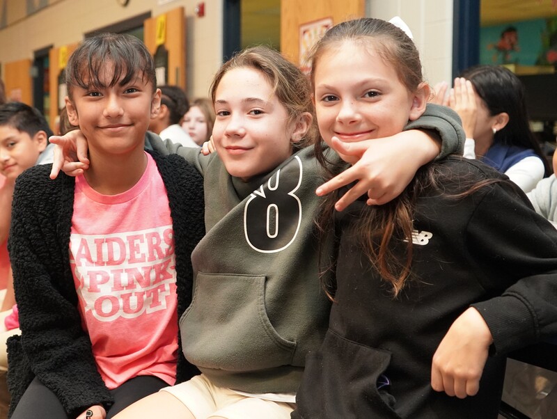 Girls at Fire Prevention presentation
