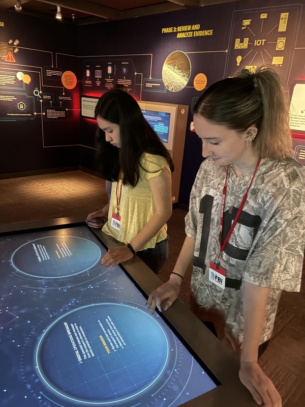 Ebony and Taylor at FBI Headquarters