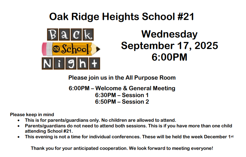 Back to School Night