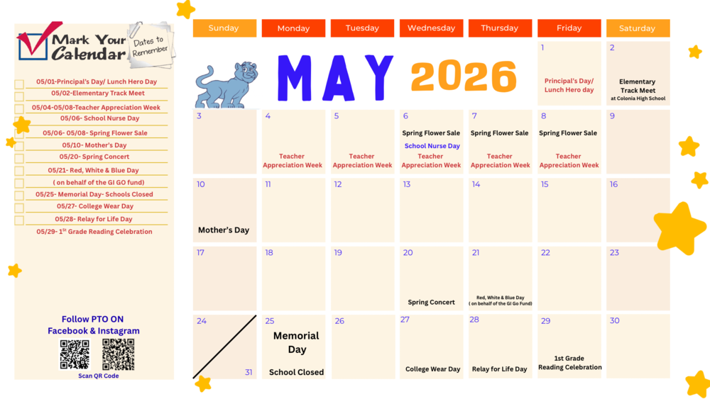 May Calendar