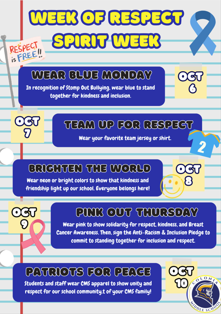 CMS Week of Respect Spirit Week