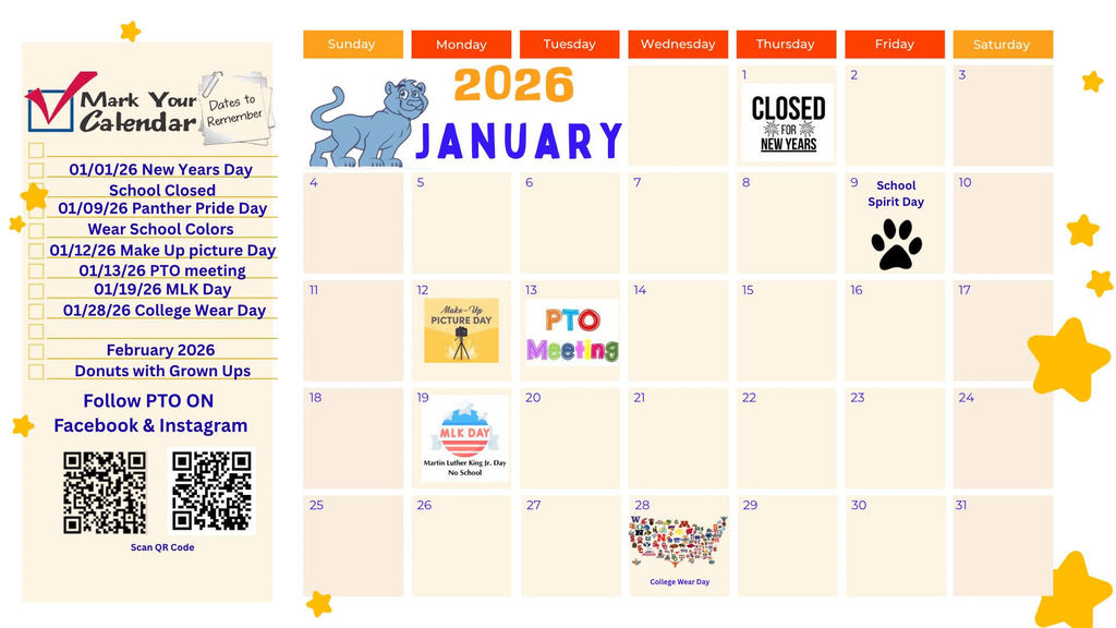 January Calendar