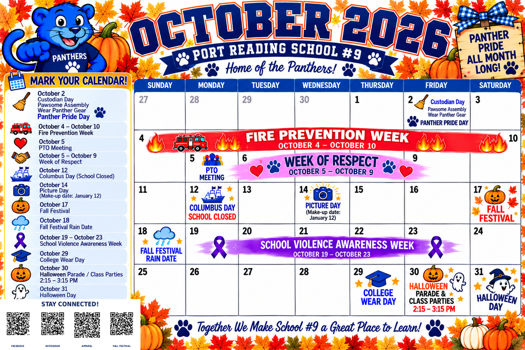 October Event Calendar