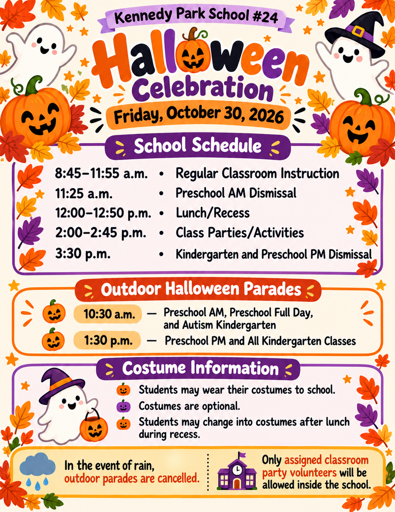 KennedyPark Halloween Schedule