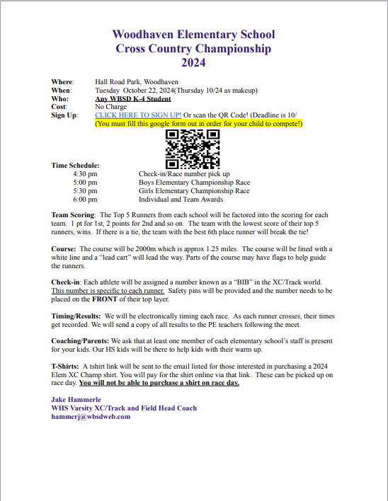 Elementary Cross Country