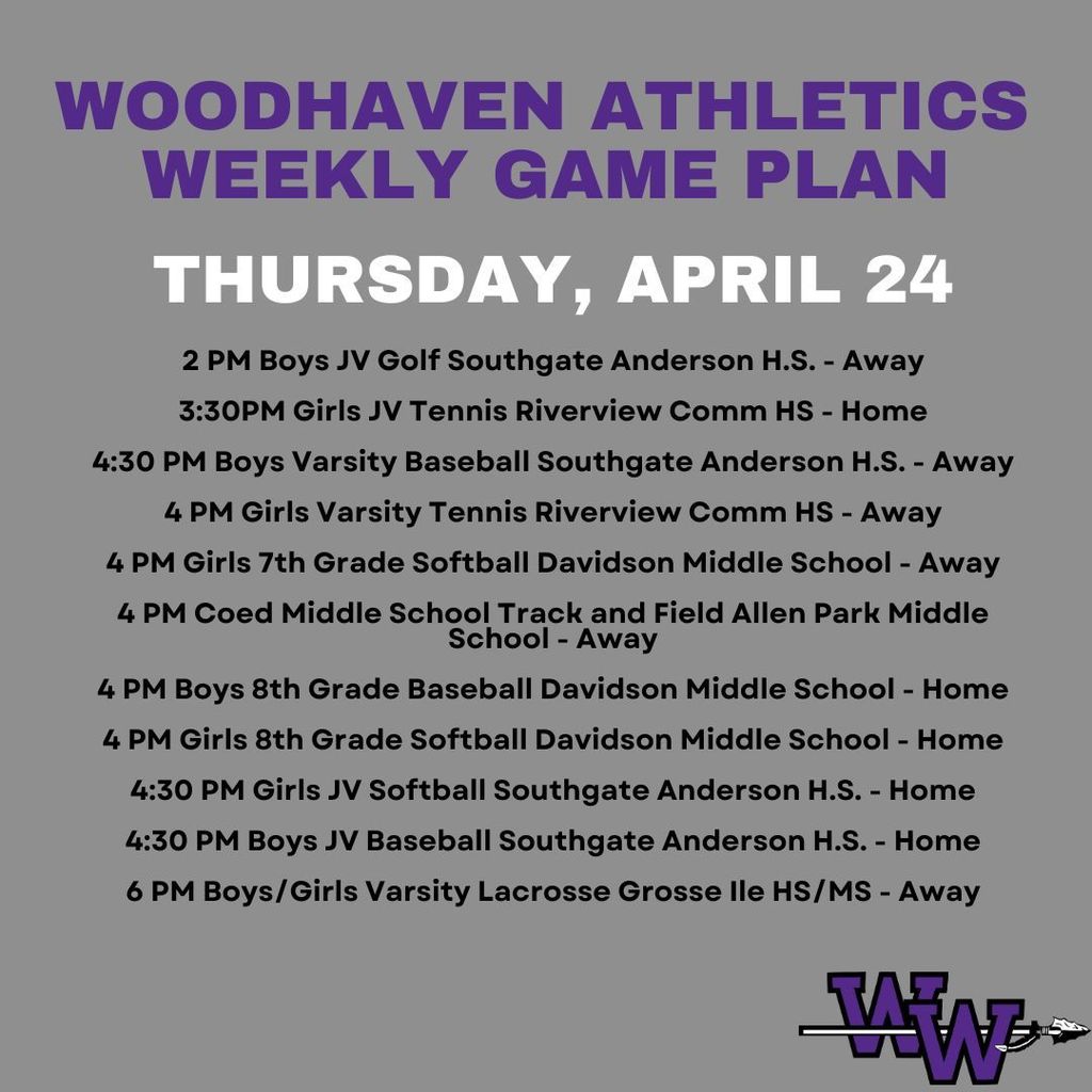 Weekly athletics plan