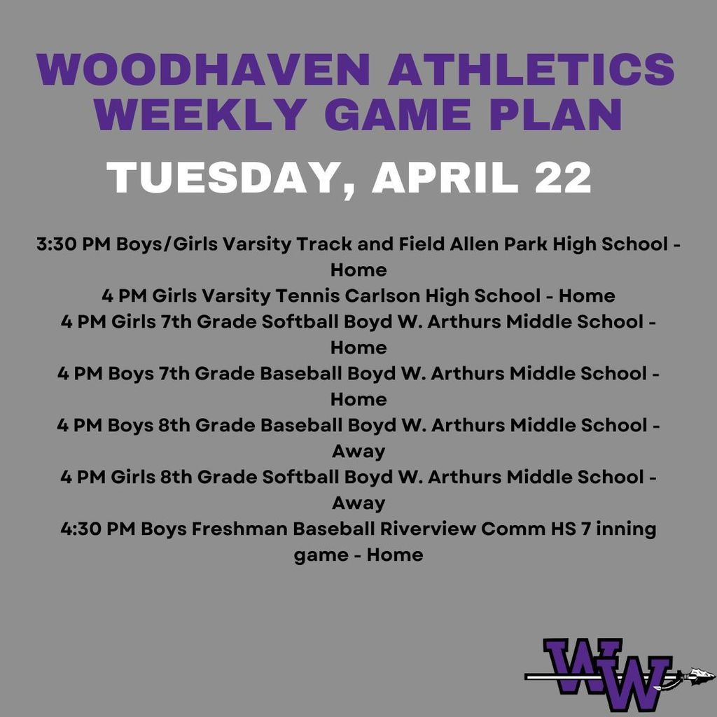 Weekly athletics plan