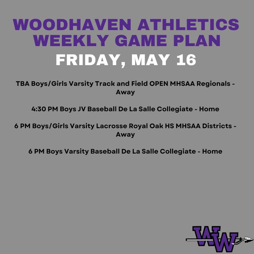 Weekly athletics plan