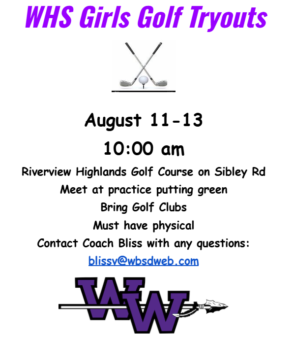 WHs girls golf tryouts