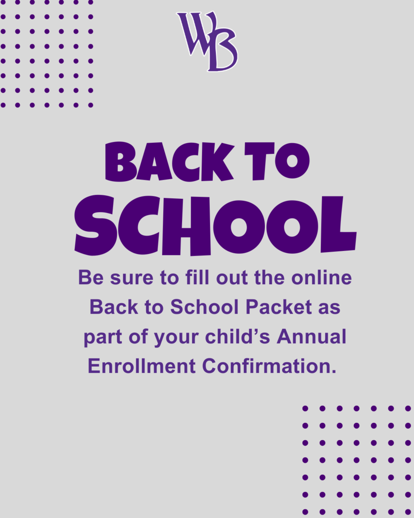 back to school packet