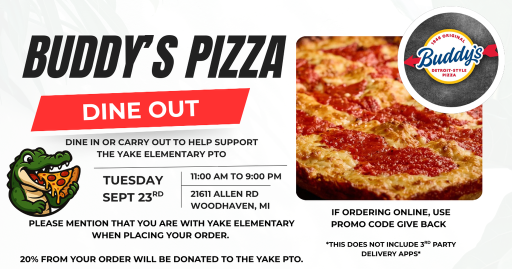 Buddy's Pizza invite