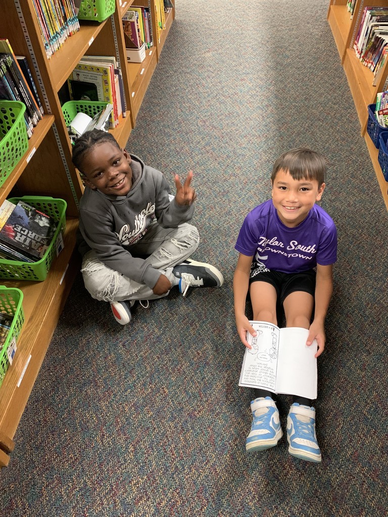 students reading together