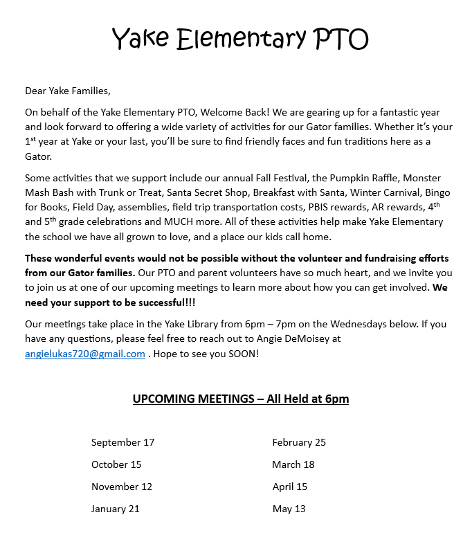 PTO meeting invite