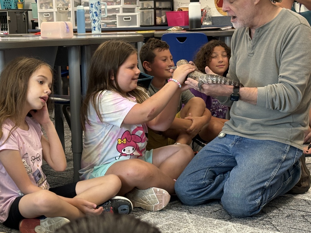 students with animals
