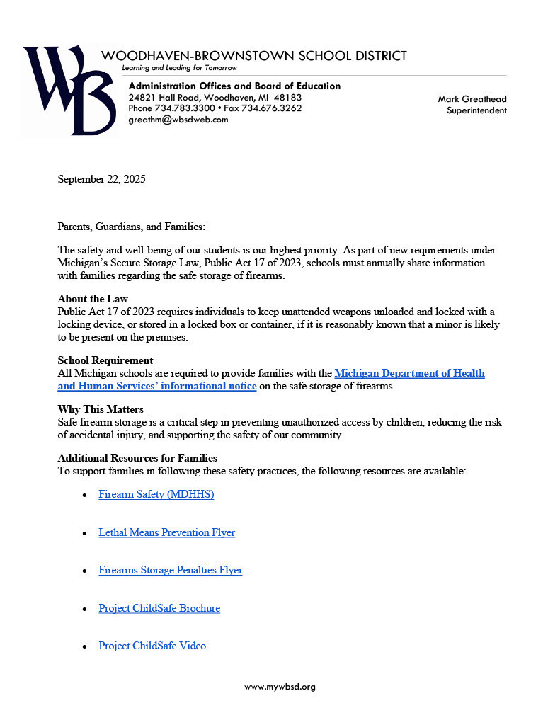 secure storage letter