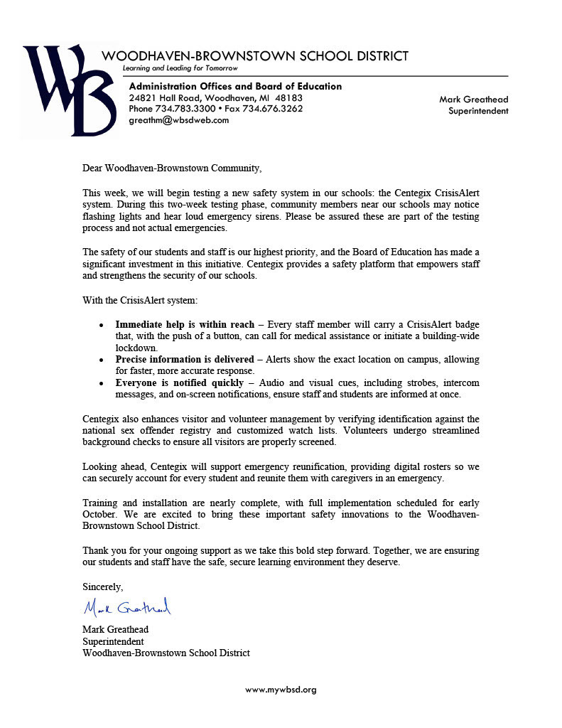 centegix letter