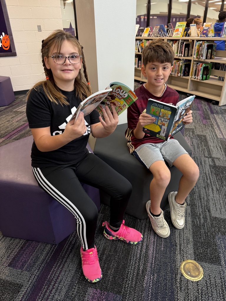 students reading