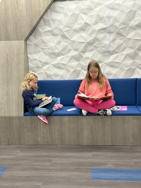students reading together