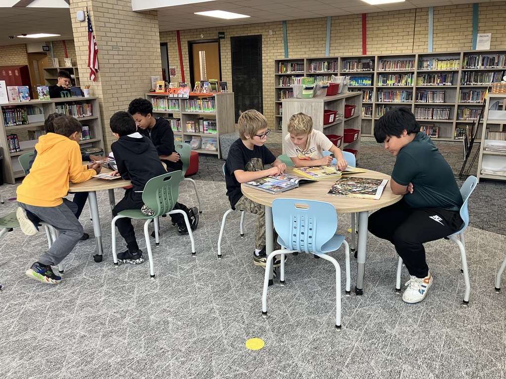 students reading together