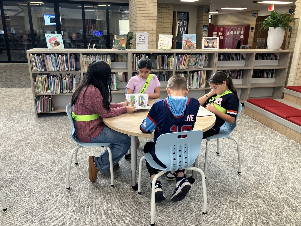 students reading together