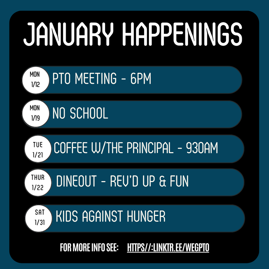 January Schedule