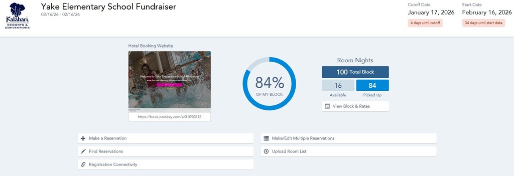14 rooms left at Kalahari!