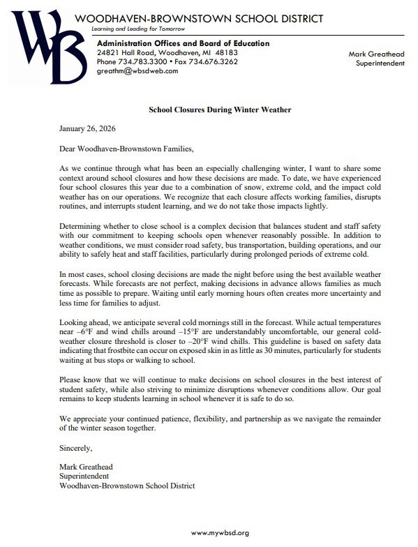 Winter Weather School Closings