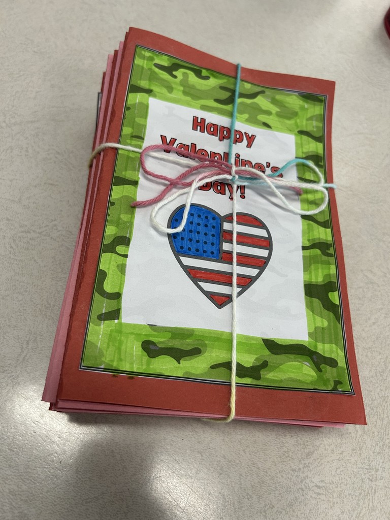 students making cards