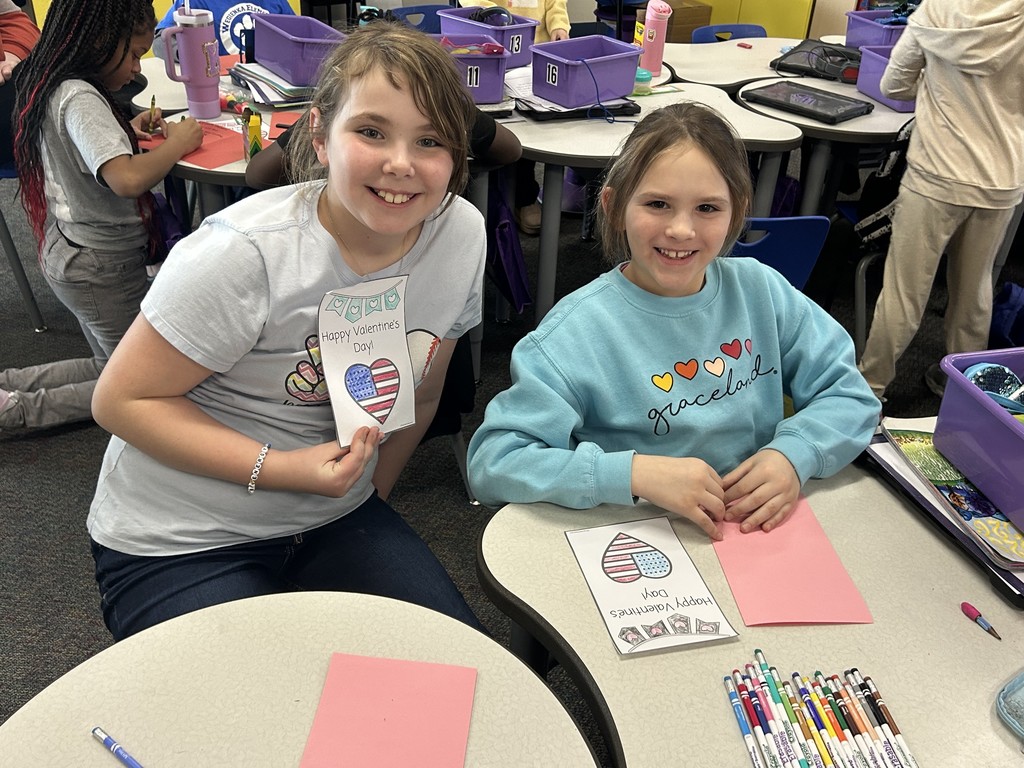 students making cards