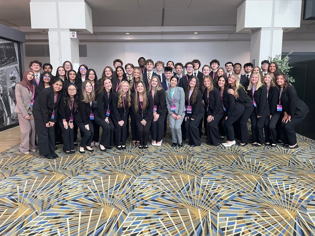 whs deca members in detroit at competition