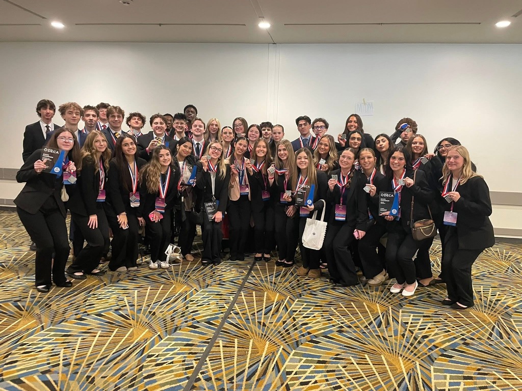 whs deca members in detroit at competition