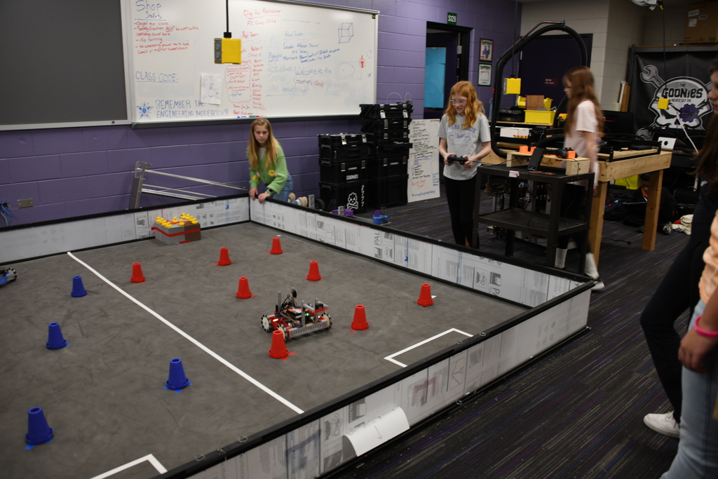 students at the robotics camp