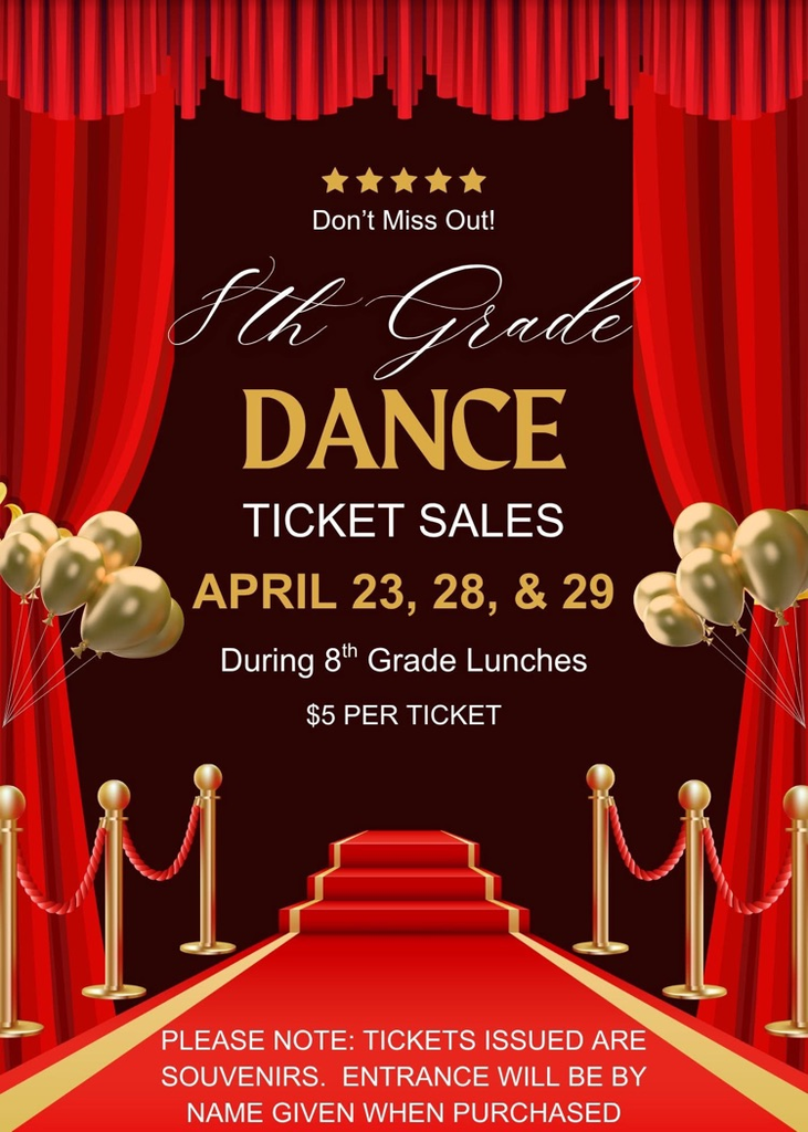 8th grade dance tickets 